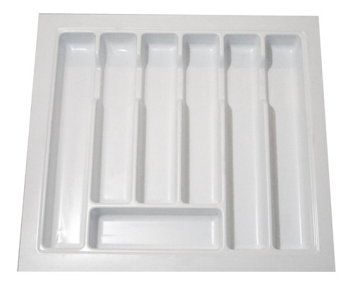 Cubiertero Organizador Cajón Plástico 54x48 Blanco