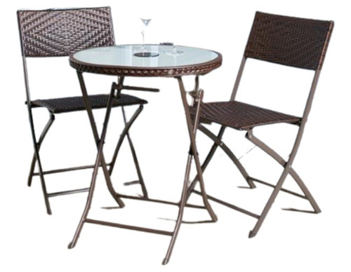 Mueble Jardin Juego De Mesa Y Silla Simil Ratan 