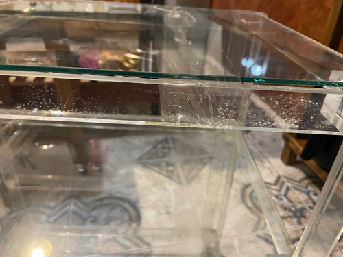 Mesa Bar Auxiliar Acrílico Con Detalles! Transparente