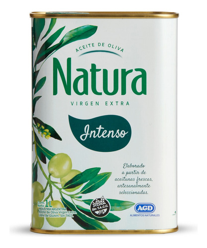 Aceite de oliva virgen extra intenso Natura en latasin TACC 1 l 