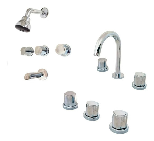 Imagen 8 de 10 de Combo Baño Mueble Grifería Sanitario Accesorios Espejo