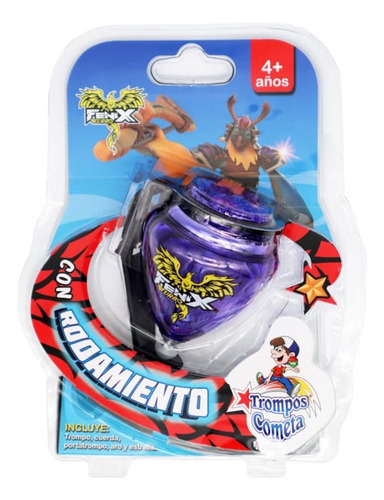 1 Trompo Turbo Fenix Cometa Rodamiento Turbo Elige Color Lila