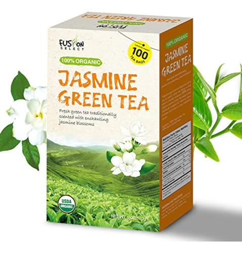 Fusion Organic Jasmine Green Tea - Fresco Y Relajante 100 Bo