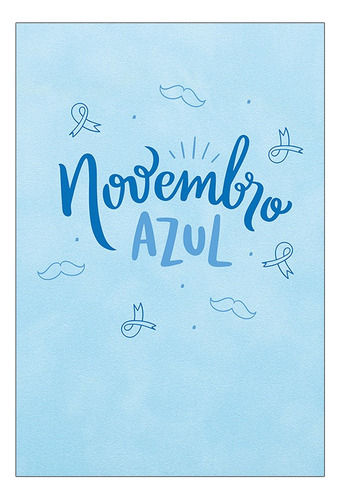 Painel De Festa Vertical- Novembro Azul -1,50x2,20
