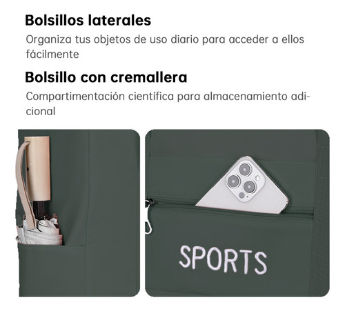 Maleta Deportiva Viaje Bolsa Mochila Gym Duffel Con Ruedas Verde