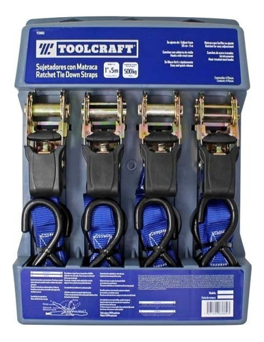 Sujetadores Con Matraca 1  X 5 Metros Tc0882 Toolcraft