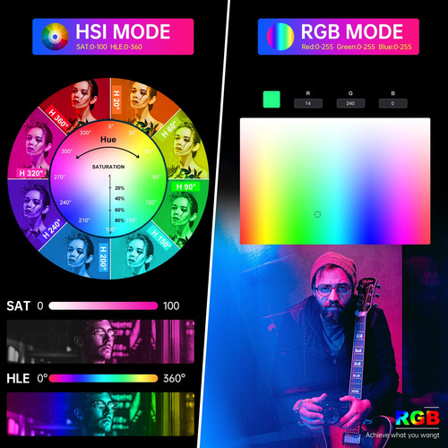 Lámpara De Vídeo Gvm 300c Rgb 300w Studio Con Soporte Bowens