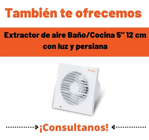 Imagen 9 de 10 de Extractor De Aire Baño 6 (15 Cm) C/ Pers. Motor Potenciado