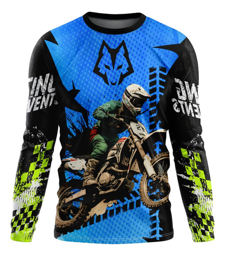 Playera Niño Motocross Wolf Racing Jersey Deportes Extremos 