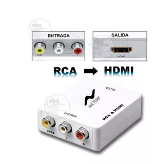 Cable Conversor Rca A Hdmi Convertidor Play2 Dvd A Tv Smart