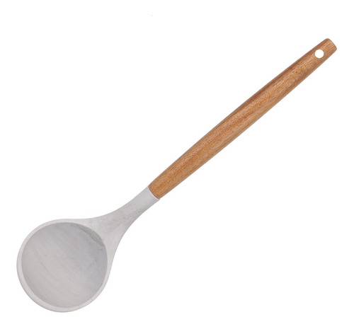 Cucharon De Silicona Y Madera Cocina Cuchara Sopa