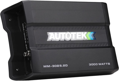 Amplificador Digital Autotek Mm3025.2d 3000w 2ch Alto Poder Color Negro