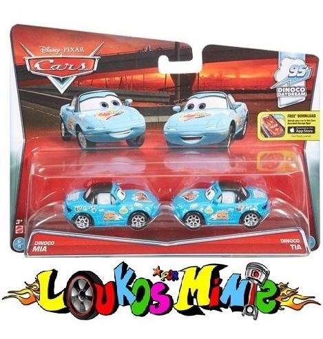 Disney Cars Mia & Tia Dinoco Azul Fans Original Mattel