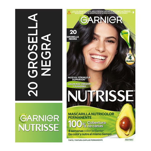 Kit De Coloración Permanente Garnier Nutrisse 4 Aceites Tono