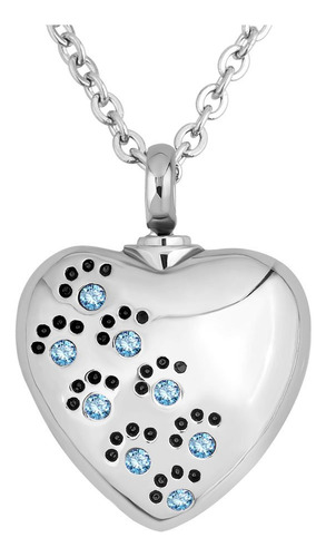 Urn Necklace For Ashes Pet Dog Cat Paw Print Cremation ...