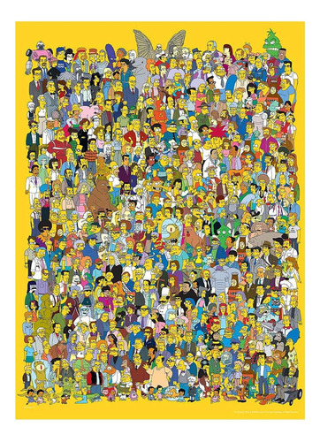 Rompecabezas The OP Usaopoly The Simpsons “Cast of Thousands” PZ006-025 de 1000 piezas