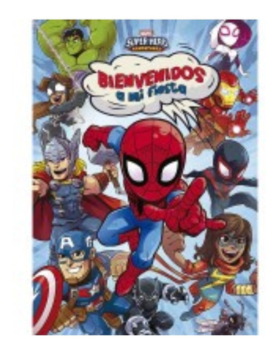 Afiche Cumpleaños Superhero Adventure 50x40 Cotillón Oficial