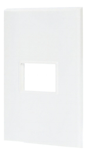 Placa Con 1 Módulo, 8 X 12 Cm Igoto Pb1201 Color Blanco