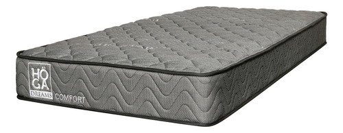 Colchón Comfort Resorte Bonnell 1 Plaza / Alto 21cm Color Gris