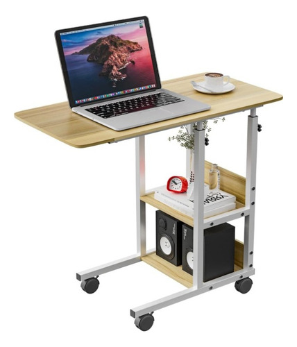 Mesa Ajustable Con Bastidor De Almacenamiento Multifuncional