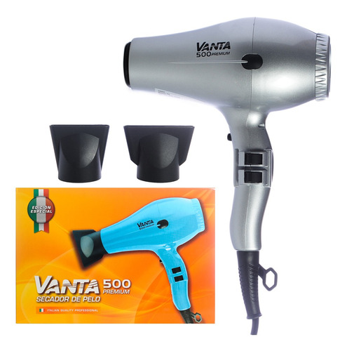 Vanta 500 Premium Secador De Pelo Compacto Plateado 2000w