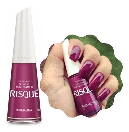 Esmalte Risque Turmalina Nova Coleção Roxo Hipoalergênico