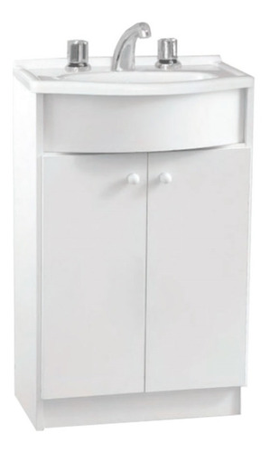 Mueble Baño Vanitory 50 Cm Bacha Acrilica Amube Blanco Roma