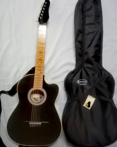 Guitarra Acústica Tipo Rockero Incluye Funda Reforzada