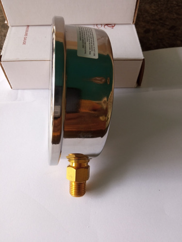 Imagen 2 de 2 de Manometro Rango 0 A 200 Psi Ss D:4 Conex. Inf Bronce