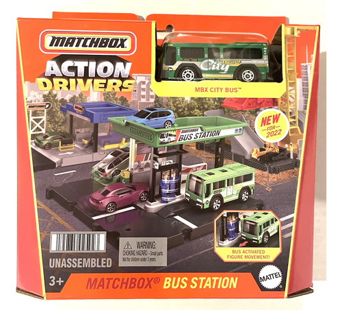 Matchbox - Conductores De Acción - Estación De Autobuses .