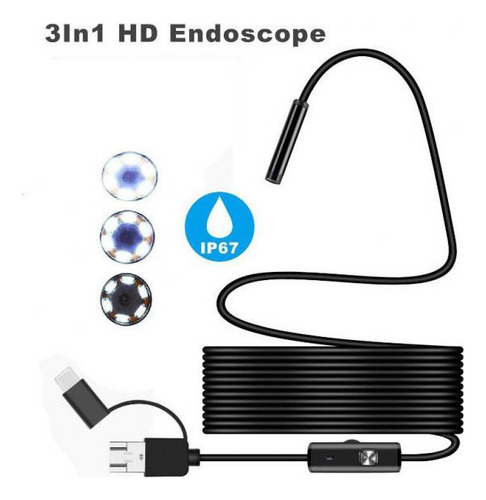 Xing De Cable Flexible Para Endoscopio 3 En 1 2m