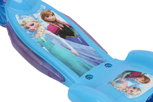 BBR Toys Patinete Infantil 3 Rodas com Cestinha Led e Som Disney Frozen