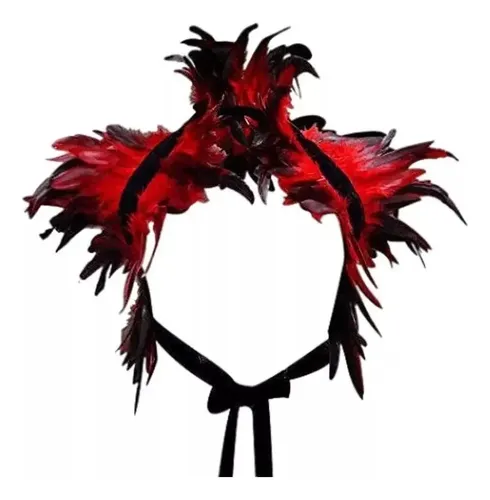 Chal De Plumas Gótico Para Mujer: Capa De Plumas, Cuello De Plumas, Suave Y Realista, Ideal Para Cosplay, Carnaval, Halloween Y Fiestas De Disfraces