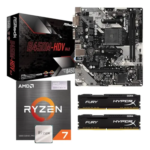 Kit Upgrade Amd Ryzen 7 5700g + B450m Ddr4 + 16gb 3200mhz
