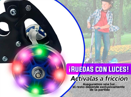 Imagen 7 de 10 de Monopatín Nena Nene Articulado 4 Ruedas Luces Cuatri-patín