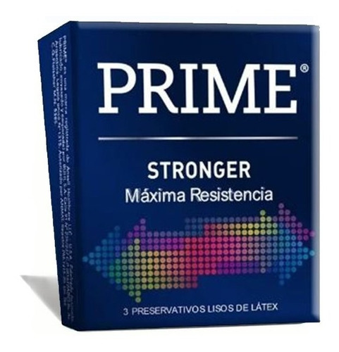 Preservativo Prime X 3 Stronger Super Resistentes Ideal Anal