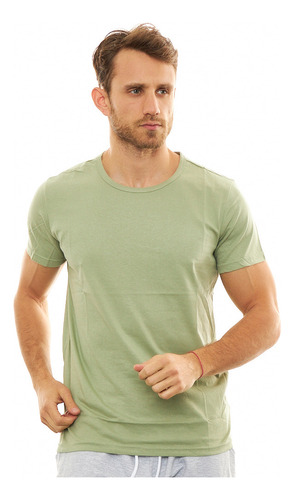 Remera Hombre Basica Lisa De Algodon Peinado Premium