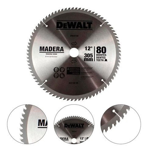 Lamina Serra Esq.12 80 Dentes Madeira -dewalt Dwa03150