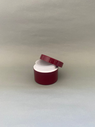 Pote Doble Fondo P/crema X 60cc Cosmetica Bordo- 10 Unidades