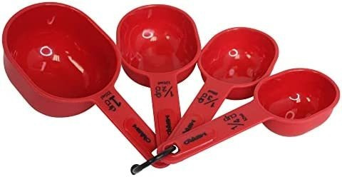 Mirro 4 Tazas Medidoras (1 Taza) Rojo, 4 Piezas, Mir-