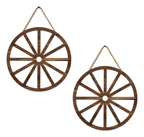 2 Uds Rueda De Carreta De Madera Rueda De Madera Decorativa