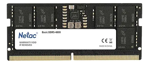 Memoria Ram Sodimm Netac 16gb Ddr5 4800mhz Cl40 Ntbsd5n48s