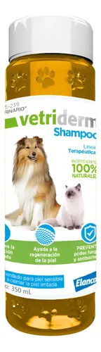 Vetriderm Shampoo 350ml Para Gatos Y Perros Elanco