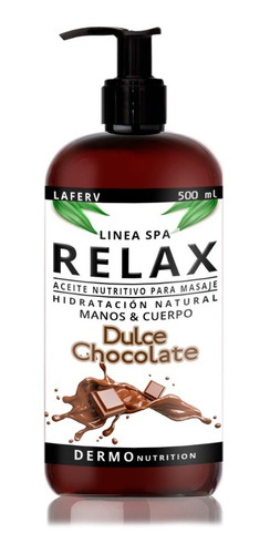 Aceite Masaje Riquisimo Aroma Chocolate 500 Ml Tamaño Spa