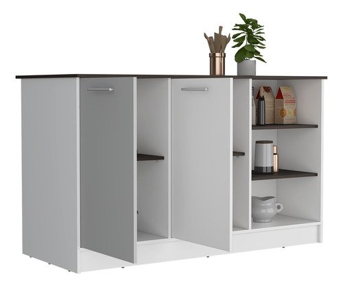 Isla De Cocina Ginger Blanco 150x90.6cm Diseño Moderno