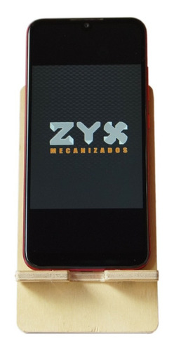 Imagen 3 de 3 de Soporte Porta-celular iPhone De Madera Para Home-office