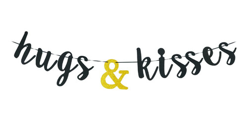 Pancarta Hugs Kisse Para Propuesta Cumpleaño Cortejo Novia