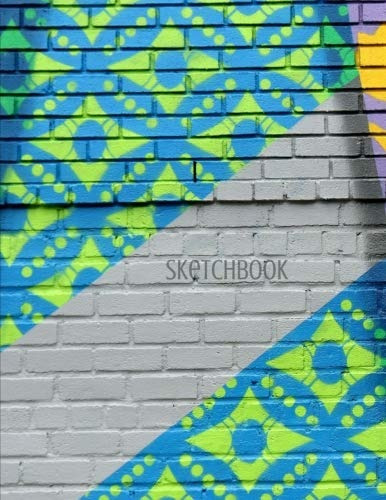 Sketchbook Graffiti Art Pattern, 85 X 11 Large Sketch Book J