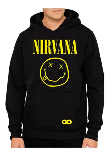 Polerón Rockero Hoodie Nirvana Banda Rock Metal Algodón