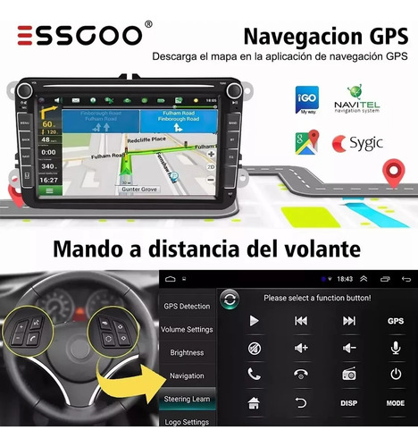 Estéreo Android 8in 6+256gb Con Carplay Para Jetta Mk6 Bora